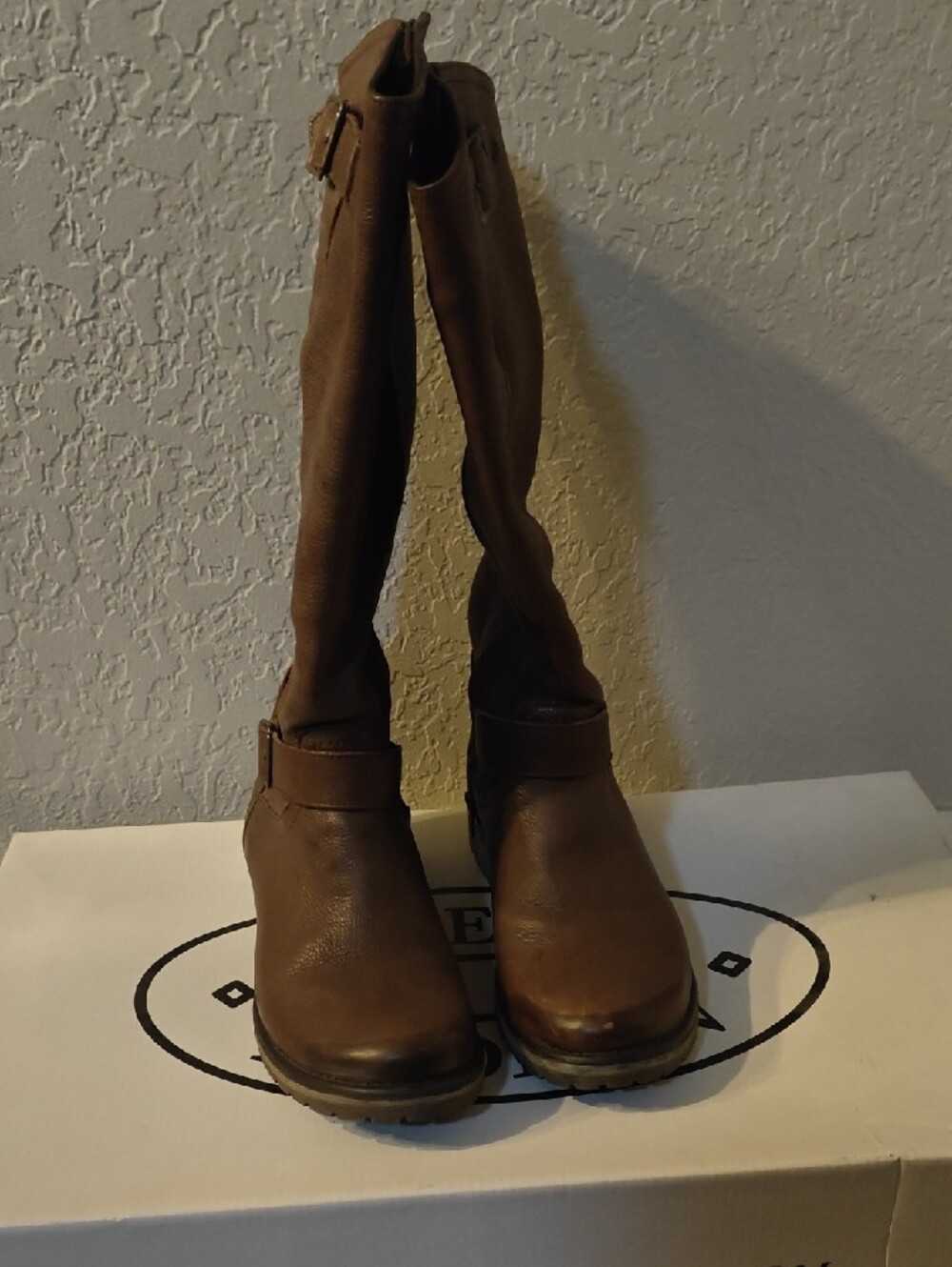 Steve Madden Fairmont Brown Leather Boots Size 9 - Picture 4 of 12